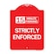 Signmission 15 Minute Parking-Strictly Enforced, Red & White Aluminum Sign, 18" x 24", RW-1824-24600 A-DES-RW-1824-24600 - alternate 1